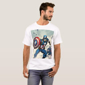 "Pursuit of Justice: Heroic Chase" T-shirt Design (Voorkant volledig)