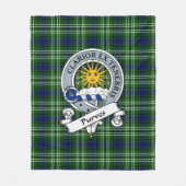 Purves Clan Badge Tartan Pset Fleece Deken (Voorkant)
