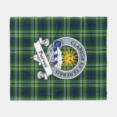 Purves Clan Badge Tartan Pset Fleece Deken (Voorkant (Horizontaal))