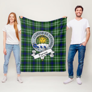 Purves Clansymbool Tartan Schotlandse ruit Fleece Deken