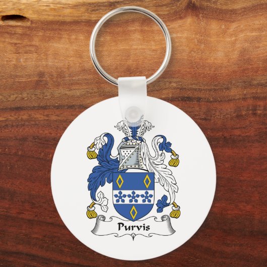 Purvis Family Crest Sleutelhanger (Voorkant)