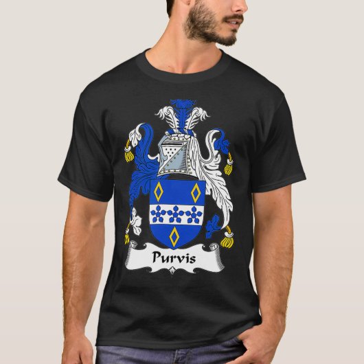 Purvis Wapenschild Familie Crest T-shirt (Voorkant)