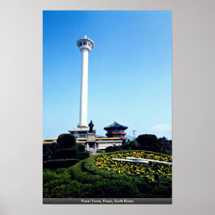 Pusan Tower, Pusan, Zuid-Korea Poster