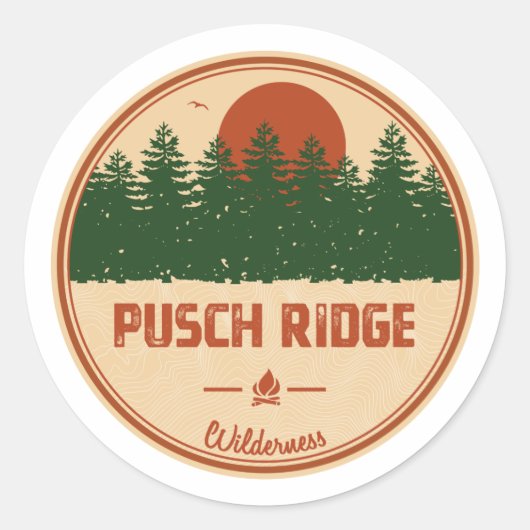 Pusch Ridge Wilderness Arizona Ronde Sticker (Voorkant)
