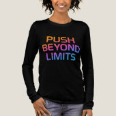 Push Beyond Limits beroemd gemaakt door Neon Glow Tri-Blend Shirt (Voorkant)