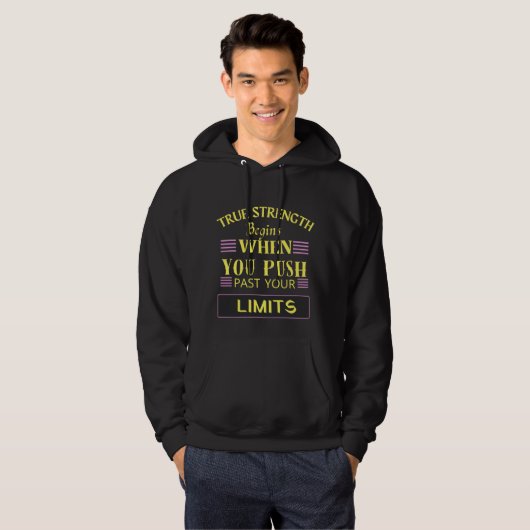 Push Beyond Limits - Echte kracht Hoodie (Voorkant volledig)