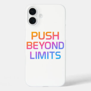 Push Beyond Limits Gradient Motivatie iPhone 16 Plus Hoesje