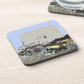 Push Bike en Martello Tower Hythe Kent Bier Onderzetter (Linkerzijde)