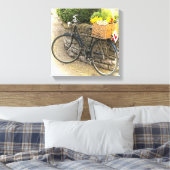 Push Bike Flower Basket Landscène Canvas Afdruk (Insitu (Slaapkamer))
