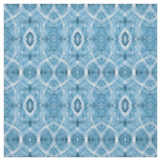Push Blauw Abstract Waterverf Kunst Stof (Swatch)