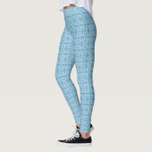 Push Blauwe Abstracte Aquarel Kunst Leggings (Links)