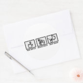 Push Button Bacon Ronde Sticker (Envelop)