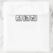 Push Button Bacon Ronde Sticker (Tas)