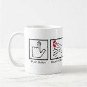 Push Button, Receive Bacon - Bacon Dispenser Koffiemok (Links)