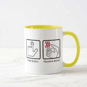 Push Button, Receive Bacon - Bacon Dispenser Mok