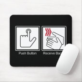 Push Button, Receive Bacon - Bacon Dispenser Muismat (Met muis)