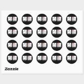 Push Button, Receive Bacon - Bacon Dispenser Ronde Sticker (Vel)