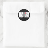 Push Button, Receive Bacon - Bacon Dispenser Ronde Sticker (Tas)