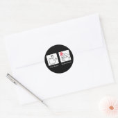 Push Button, Receive Bacon - Bacon Dispenser Ronde Sticker (Envelop)