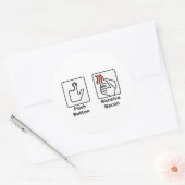 Push Button Receive Bacon Ronde Sticker (Envelop)