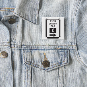 Push Button voor lopen voetganger kruising teken
