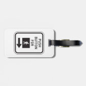 Push Button voor lopen voetganger kruising teken Bagagelabel (Achterkant horizontaal)