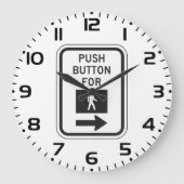 Push Button voor lopen voetganger kruising teken Grote Klok (Voorkant)