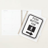 Push Button voor lopen voetganger kruising teken Planner (Display)