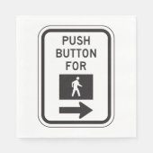 Push Button voor lopen voetganger kruising teken Servet (Voorkant)