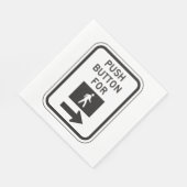 Push Button voor lopen voetganger kruising teken Servet (Hoek)