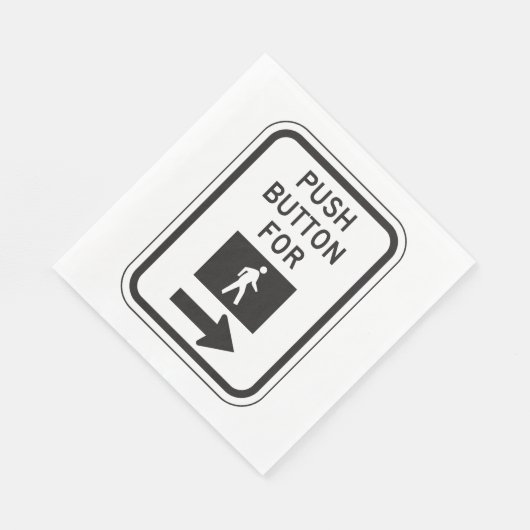 Push Button voor lopen voetganger kruising teken Servet (Hoek)