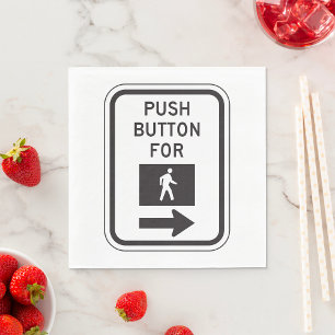 Push Button voor lopen voetganger kruising teken Servet