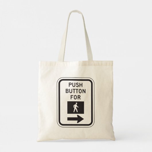 Push Button voor lopen voetganger kruising teken Tote Bag (Achterkant)