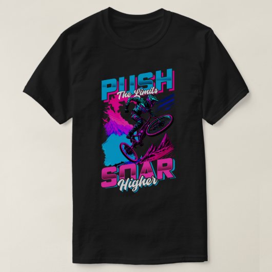 Push De Limieten stijgen hoger BMX T-shirt (Design voorkant)