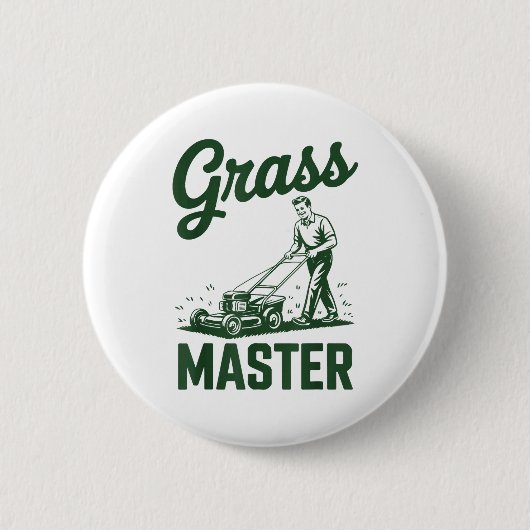 Push grasmaaier legende Gr Master Vader Grappig gr Ronde Button 5,7 Cm (Voorkant)