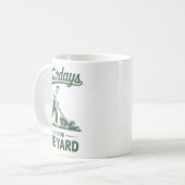 Push Lawn Mower Dad Saturdays Are For The Yard Mow Koffiemok (Voorkant links)