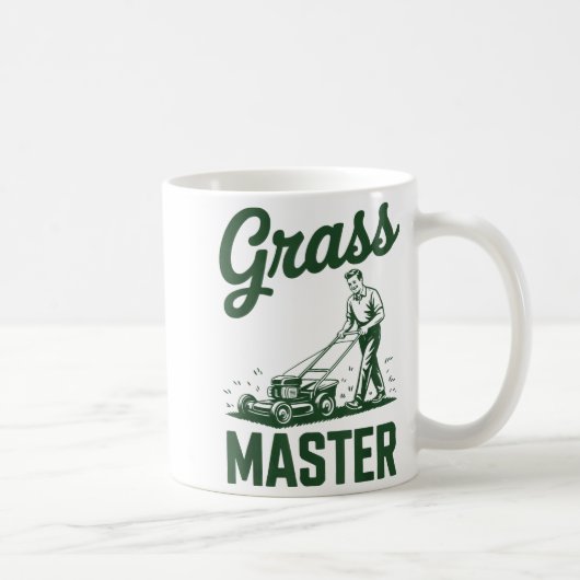 Push Lawn Mower Legend Gr Master Dad Funny Mowing  Koffiemok (Rechts)