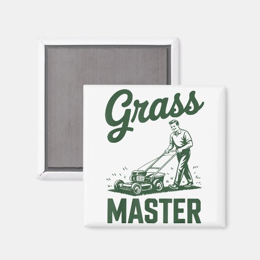 Push Lawn Mower Legend Gr Master Dad Funny Mowing  Magneet (Voorkant / Achterkant)