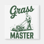 Push Lawn Mower Legend Gr Master Dad Funny Mowing  Magneet (Voorkant)