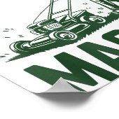 Push Lawn Mower Legend Gr Master Dad Funny Mowing  Poster (Hoek)