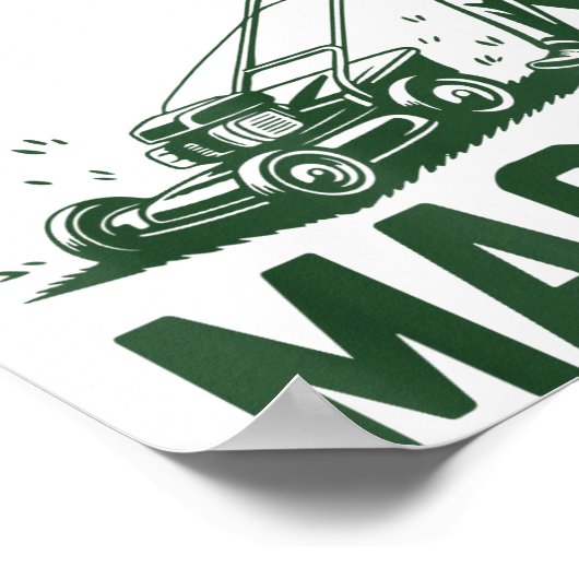 Push Lawn Mower Legend Gr Master Dad Funny Mowing  Poster (Hoek)