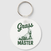 Push Lawn Mower Legend Gr Master Dad Funny Mowing Sleutelhanger (Voorkant)