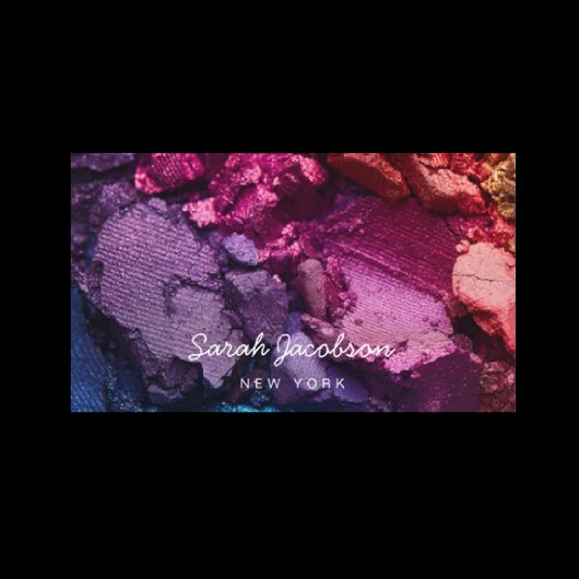 Push Luxury Cosmetics Cosmetologist Eyeshadow Visitekaartje