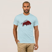 PUSH – Mannen-T-Shirt met een krachtig Bull Design T-shirt (Voorkant volledig)