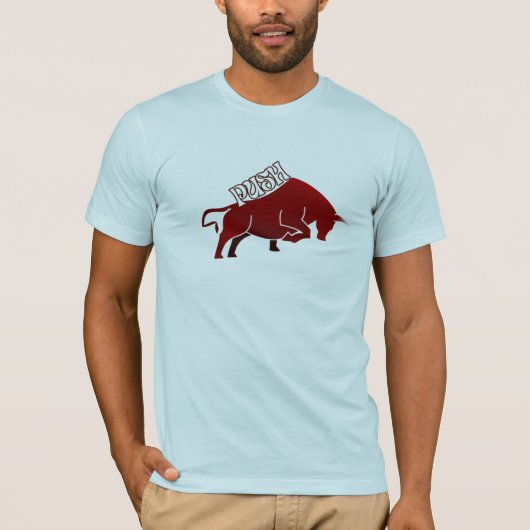 PUSH – Mannen-T-Shirt met een krachtig Bull Design T-shirt (Voorkant)