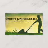 Push Mower Lawn Service Visitekaartje (Achterkant)