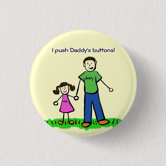 Push Papa's Buttonnen Gepersonaliseerd pap Pin Gif Ronde Button 3,2 Cm (Voorkant)