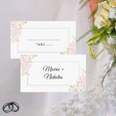 Push Pink Floral Waterverf Weddenschap Plaatskaartje
