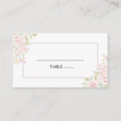 Push Pink Floral Waterverf Weddenschap Plaatskaartje (Voorkant)