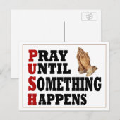 PUSH Pray tot er iets gebeurt Briefkaart (Voorkant / Achterkant)